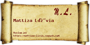 Mattiza Lívia névjegykártya
